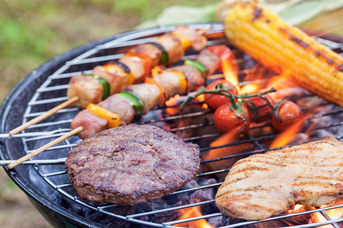 Grill mit Essen